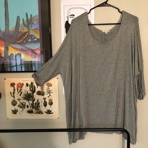 Long Sleeve Grey T-Shirt Dress